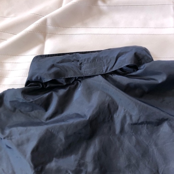 Navy Blue Sporty Windbreaker with Roll Up Hood - Picture 11 of 13